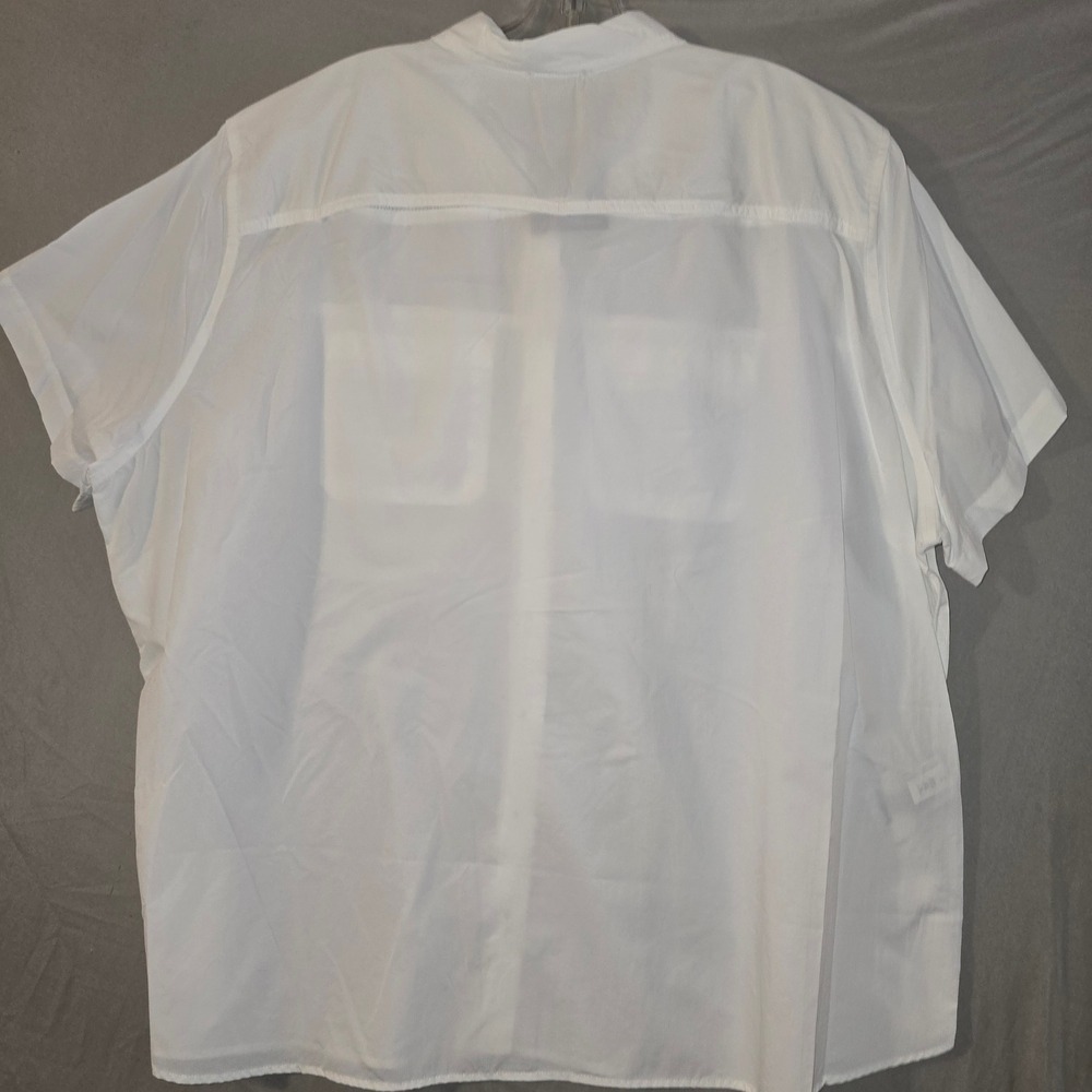 Eddie Bauer Mountain Ripstop Shirt 3X Womens White Short Sleeve UPF 50+ 3732 - Picture 9 of 9